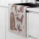 Linen towel Koirapuisto 46x70, white-brown