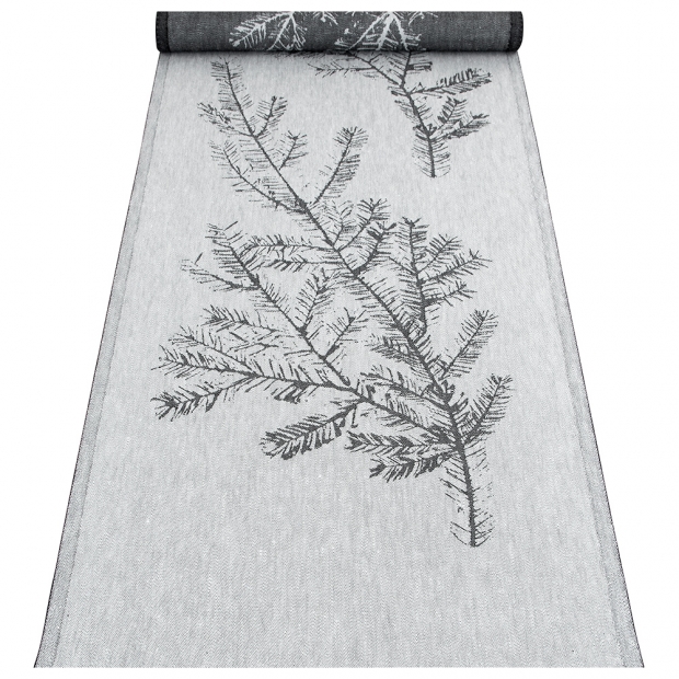 Linen runner Havu 46x150, gray-black