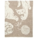 Vlnená deka Kissanpäivät 130x180, béžovo-biela