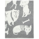 Vlněná deka Koirapuisto 130x180, šedo-bílá