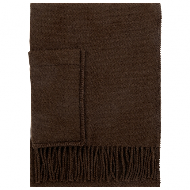 Scarf Uni, with pockets / chocolate brown