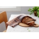 Linen tea towel Toffee 48x70, brown-orange