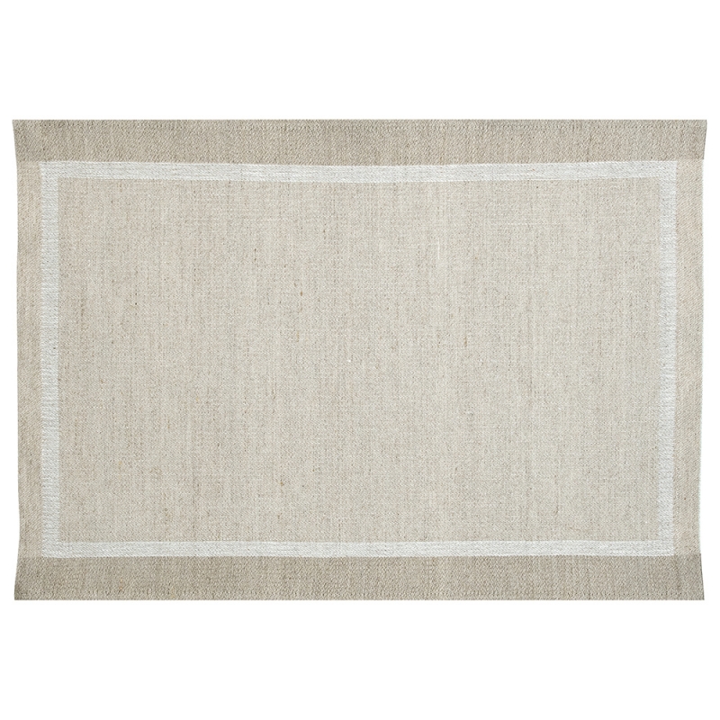 Linen placemat Laina 46x32, linen-white