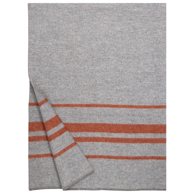 Wool blanket Camp 150x200, dark beige-cinnamon