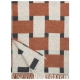Wool blanket Punos 130x180, white-cinnamon-black