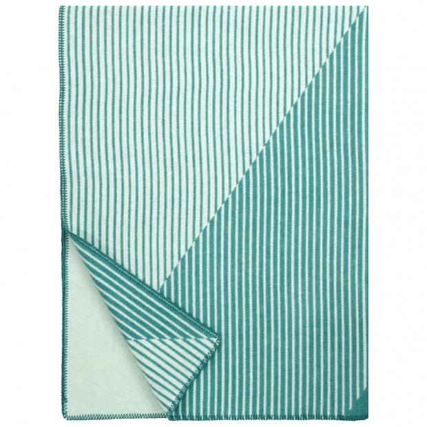 Vlněná deka Rinne 130x180, zeleno-mátová