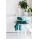 Wool blanket Toffee 130x180, mint green