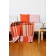 Wool blanket Toffee 130x180, brown-orange