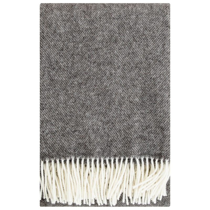 Wool blanket Arvo 130x180, brown / Finnsheep