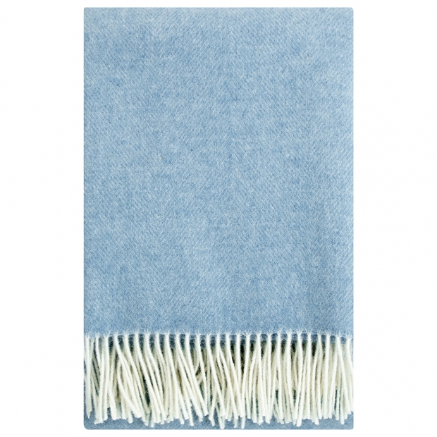 Vlněná deka Arvo 130x180, přírodně barvená modrá / Finnsheep