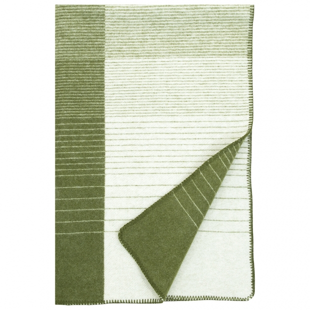 Wool blanket Kaamos 100x150, olive / Finnsheep