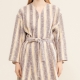 Kaapelitehdas bathrobe, white-brown-blue