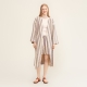 Kaapelitehdas bathrobe, white-brown-blue