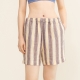 Linen shorts Merihaka, white-brown-blue