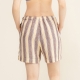 Linen shorts Merihaka, white-brown-blue