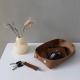 Rove genuine leather storage tray, brown
