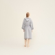 Women's bathrobe Kaste with hood, gray