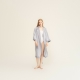 Women's bathrobe Kaste with hood, gray