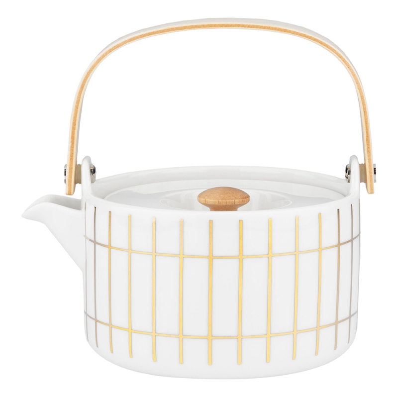 Oiva Tiiliskivi kettle 0.7l, white-gold