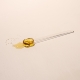 Glass spoon 15.5cm, yellow
