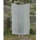 Linen towel Taito, linen-blue-brown