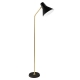 Carin floor lamp, black / brass