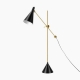 Tapio floor lamp, brass / black