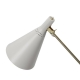 Tapio floor lamp, brass / white