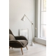Tapio floor lamp, brass / white