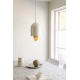 Aarre S hanging lamp, white-gold