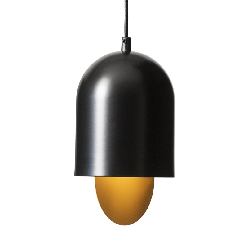 Aarre S hanging lamp, black-gold