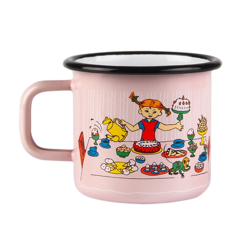 Pippi's Birthday mug 0.37l, enamel / pink