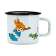 Mug Pippi The Strongest Girl in the World 0.37l, enamel / blue