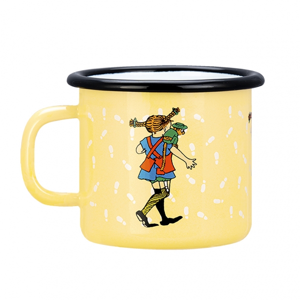 Hrnček Pippi Footsteps 0,25l, smalt / žltý
