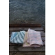 Metsälampi linen towel, white-green-blue
