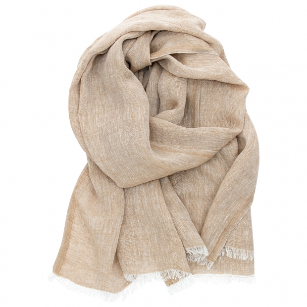 Linen scarf Halaus, gold