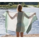 Terva towel, white-green-mint