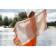 Terva towel, white-orange-pink