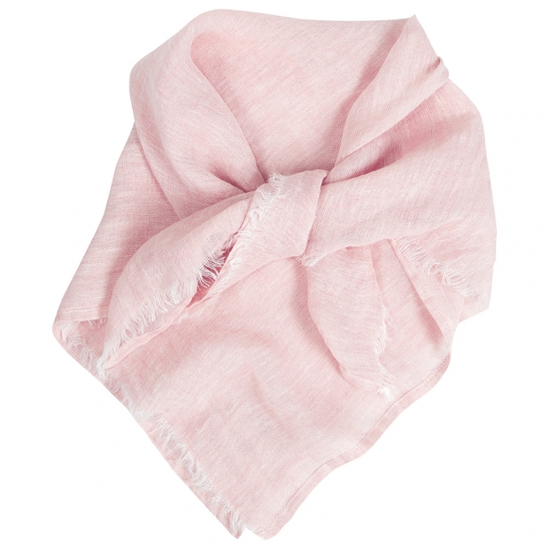 Linen scarf Hali, pink