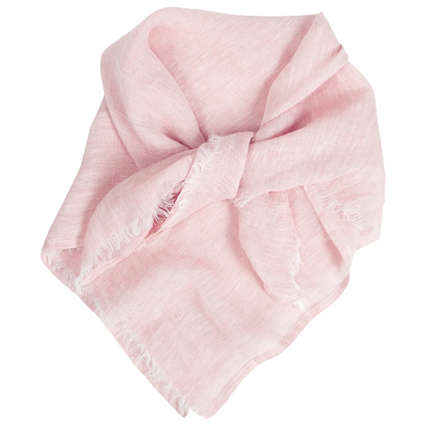 Lněný šátek Hali, růžový