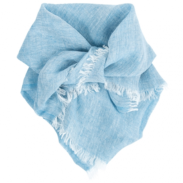Hali linen scarf, rain blue