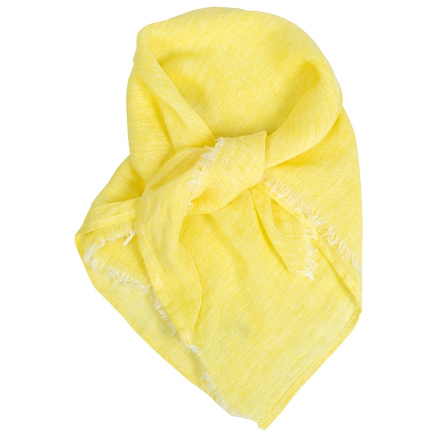 Linen scarf Hali, yellow
