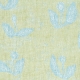 Linen tea towel / napkin Kesäkukka 46x46, lime-light blue