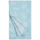 Linen blanket / tablecloth Kesäkukka 145x180, turquoise-pink