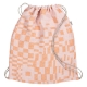 Ľanové vrecko Koodi 40x45, oranžovo-ružové / s popruhmi