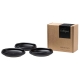 Eclipse plate set 11.5cm, 3pcs, black