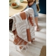 Merino blanket Kuutamo 130x180, beige-cinnamon