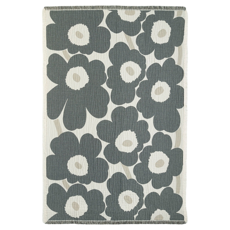 Blanket Unikko 150x220, gray-white