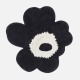 Unikko bath mat 73x74, black-white
