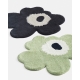 Unikko bath mat 73x74, green-white